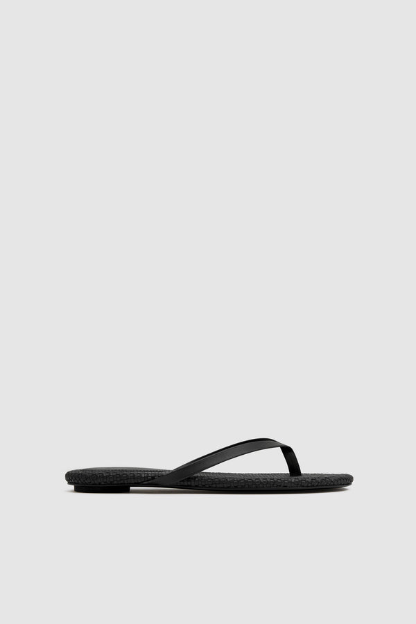 Woven Flip Flop - Black