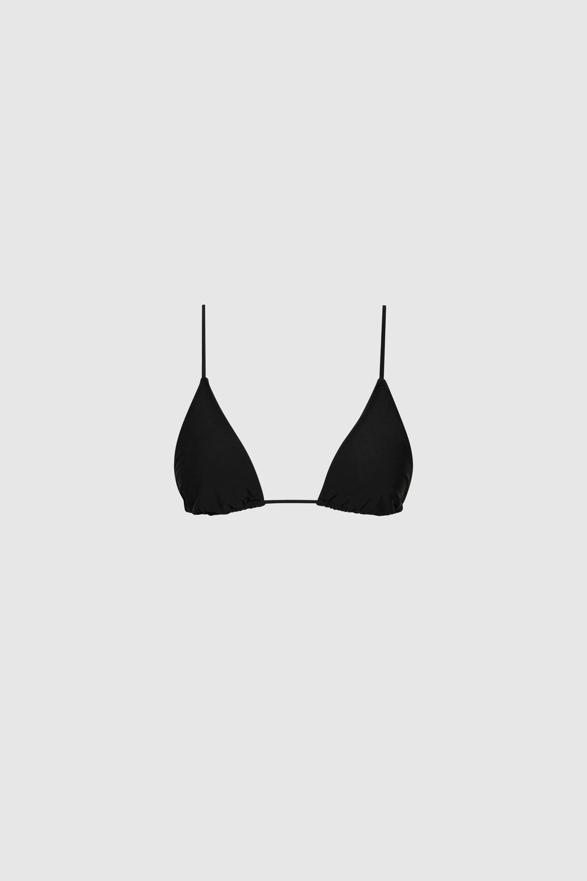 Longline Triangle Bikini Top - Black - Ghost