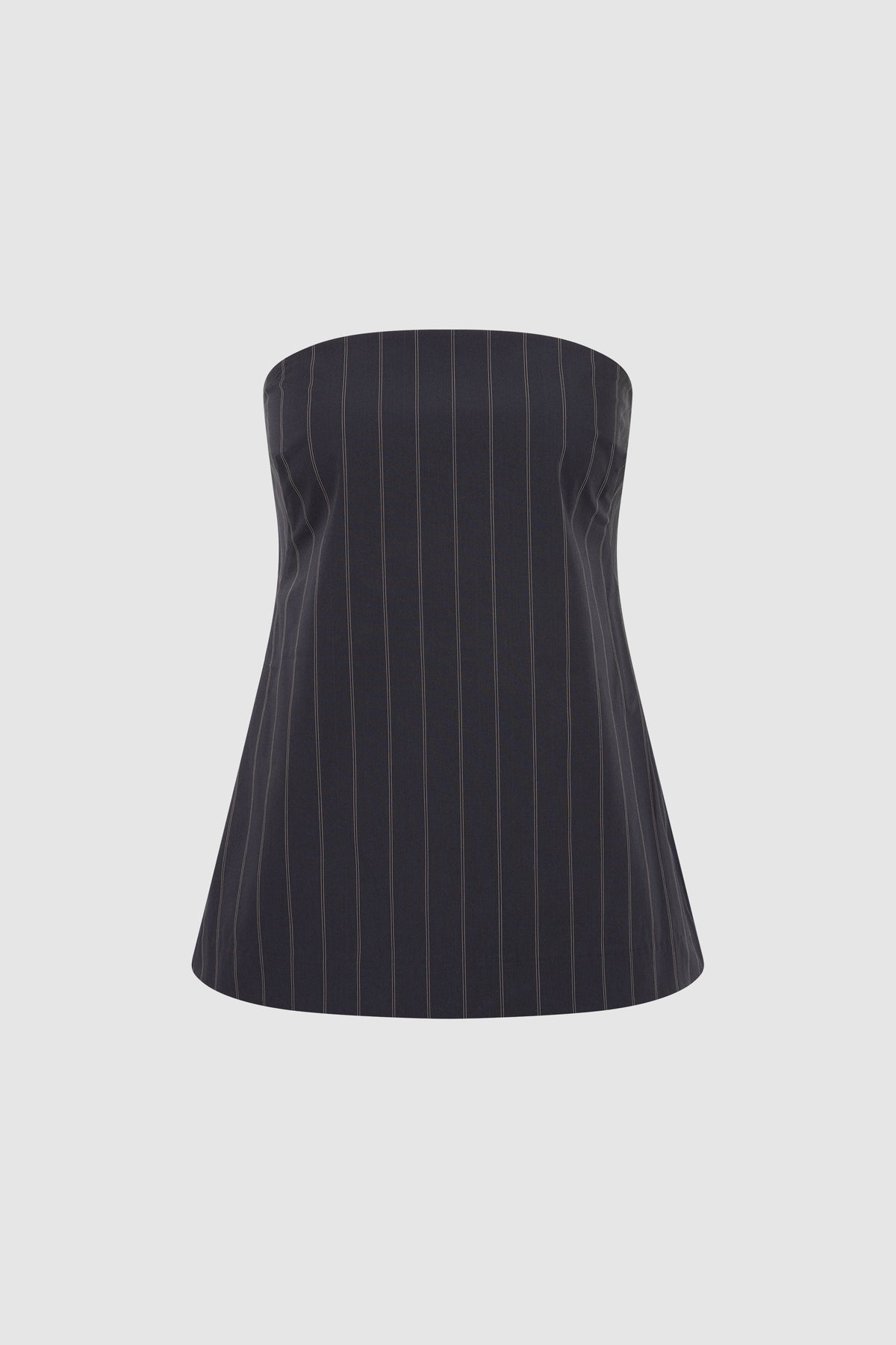 Strapless Rouleau Tie Top - Ink Stripe