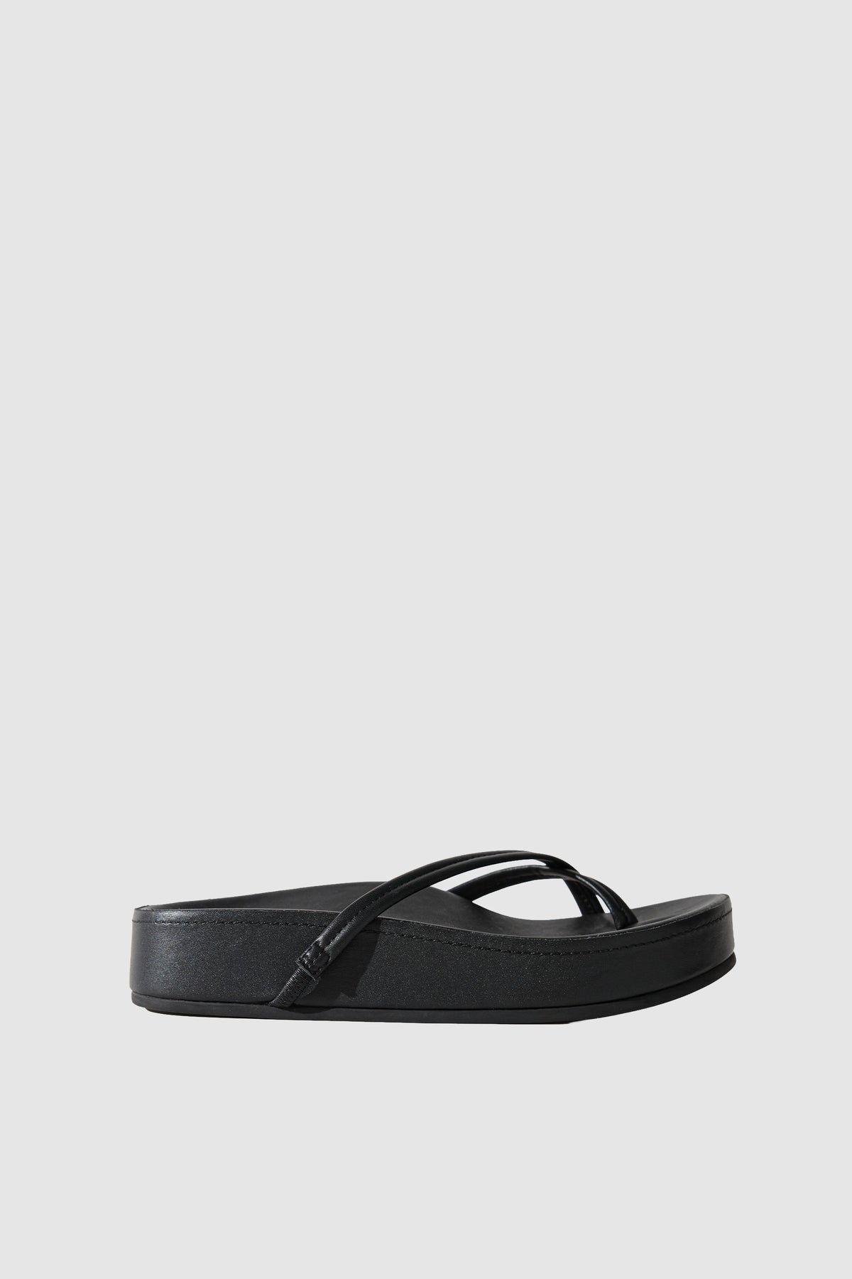 Cross Strap Flatform - Black