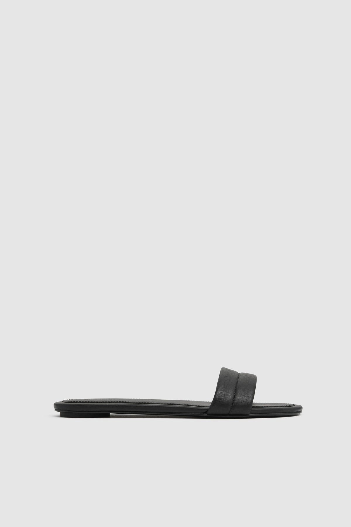 Stitch Detail Slide - Black