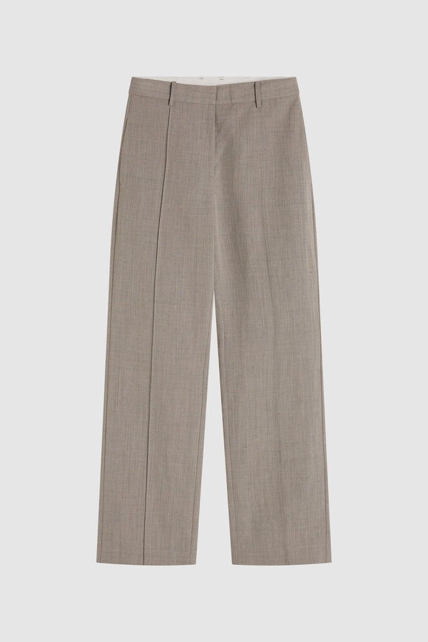 Classic Pintuck Pants - Pebble Melange