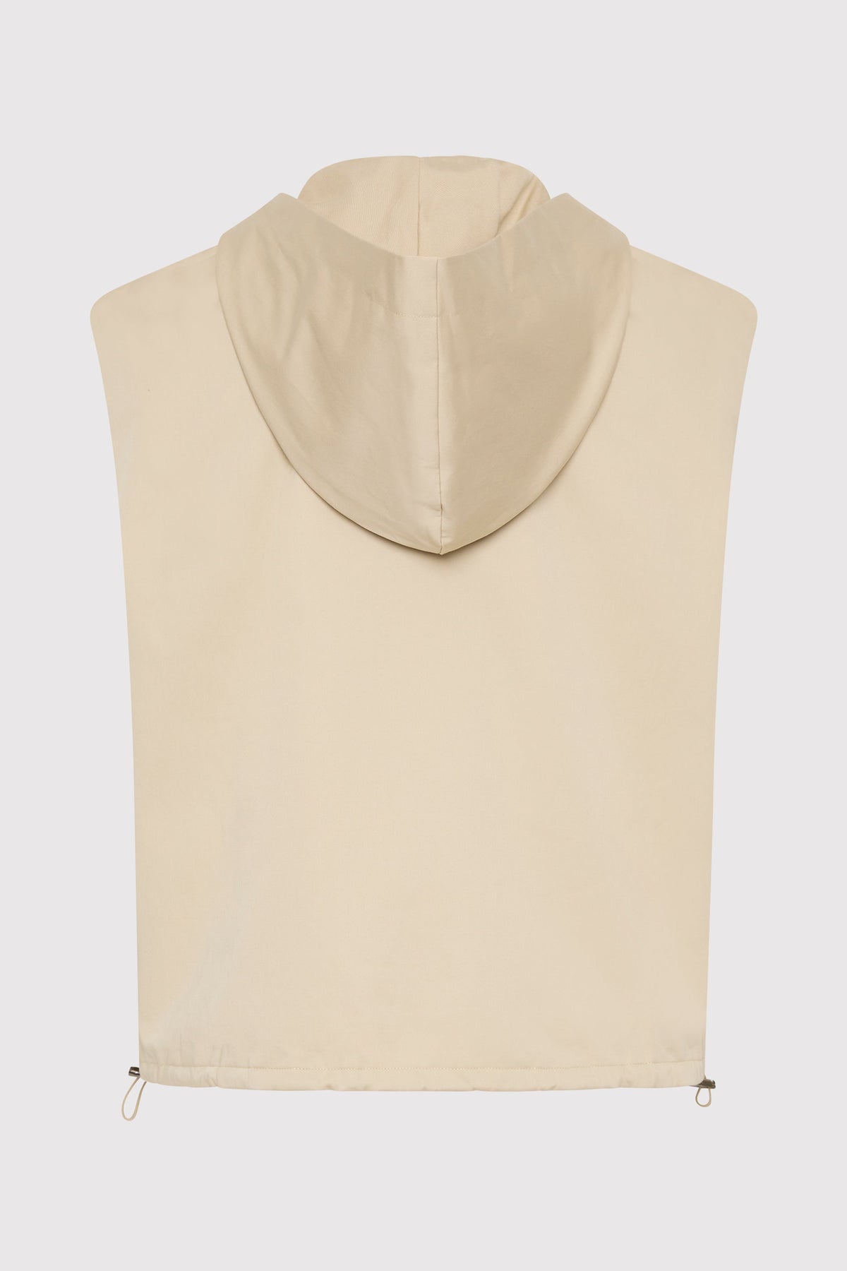 Cotton Sleeveless Parka - Champagne