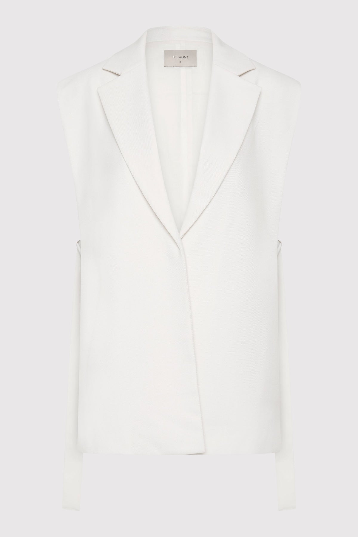 Relaxed Side Tie Vest - Off White
