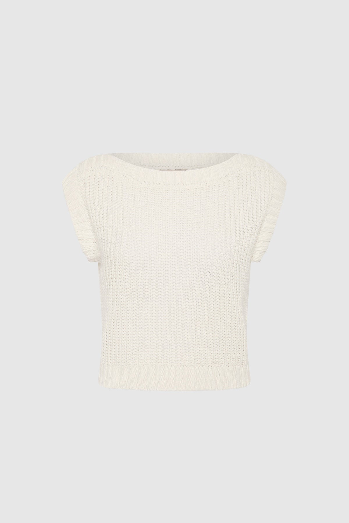 Relaxed Bateau Top - Off White