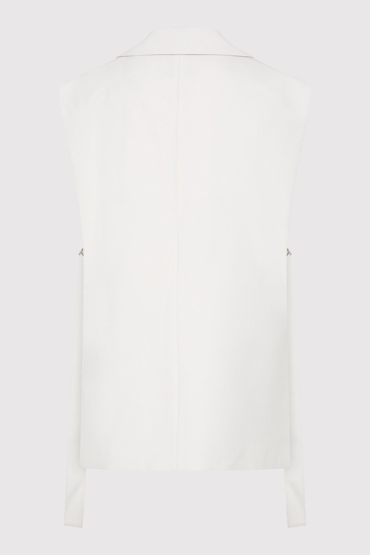 Relaxed Side Tie Vest - Off White