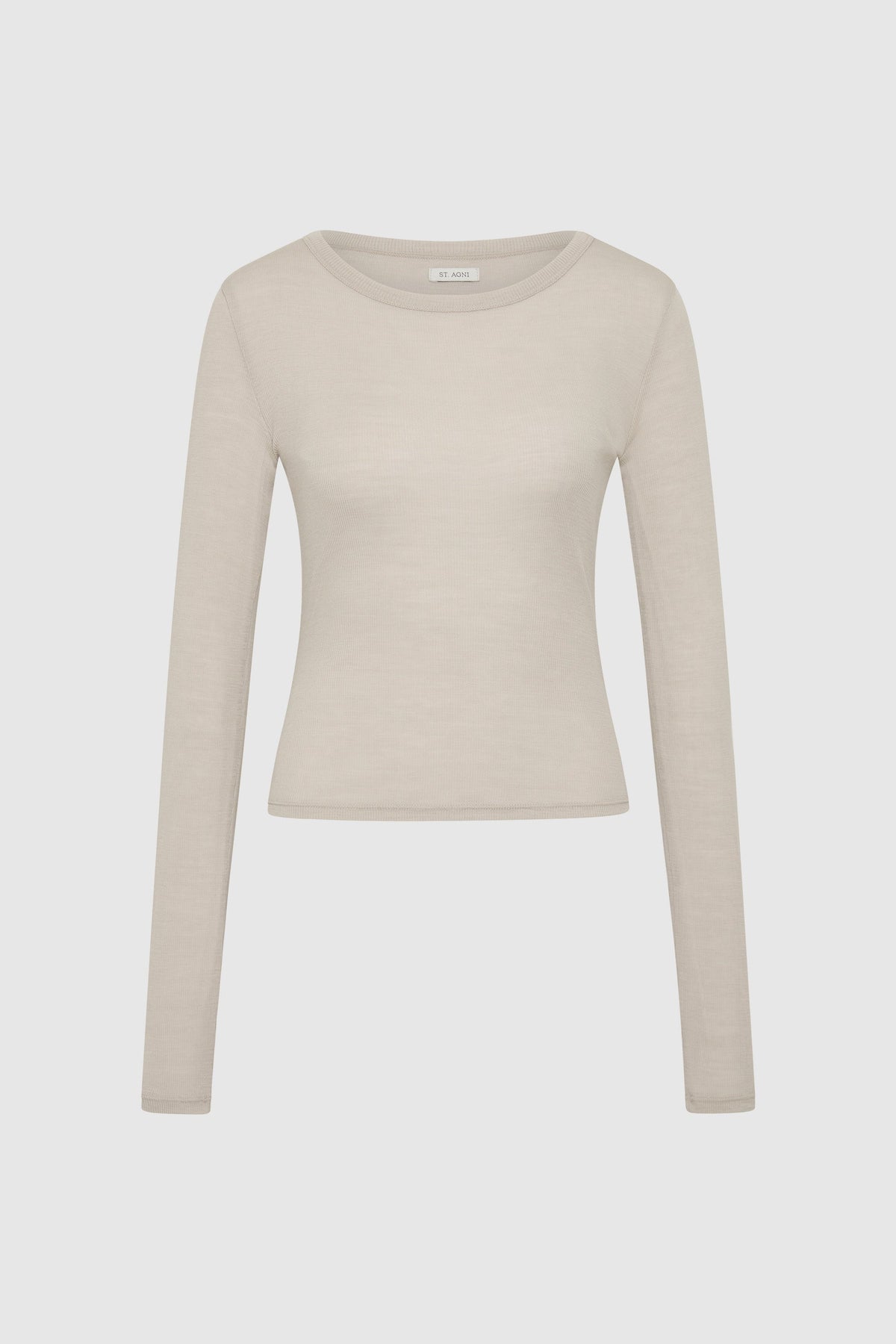 Baby Wool Long Sleeve Top - Soft Ash