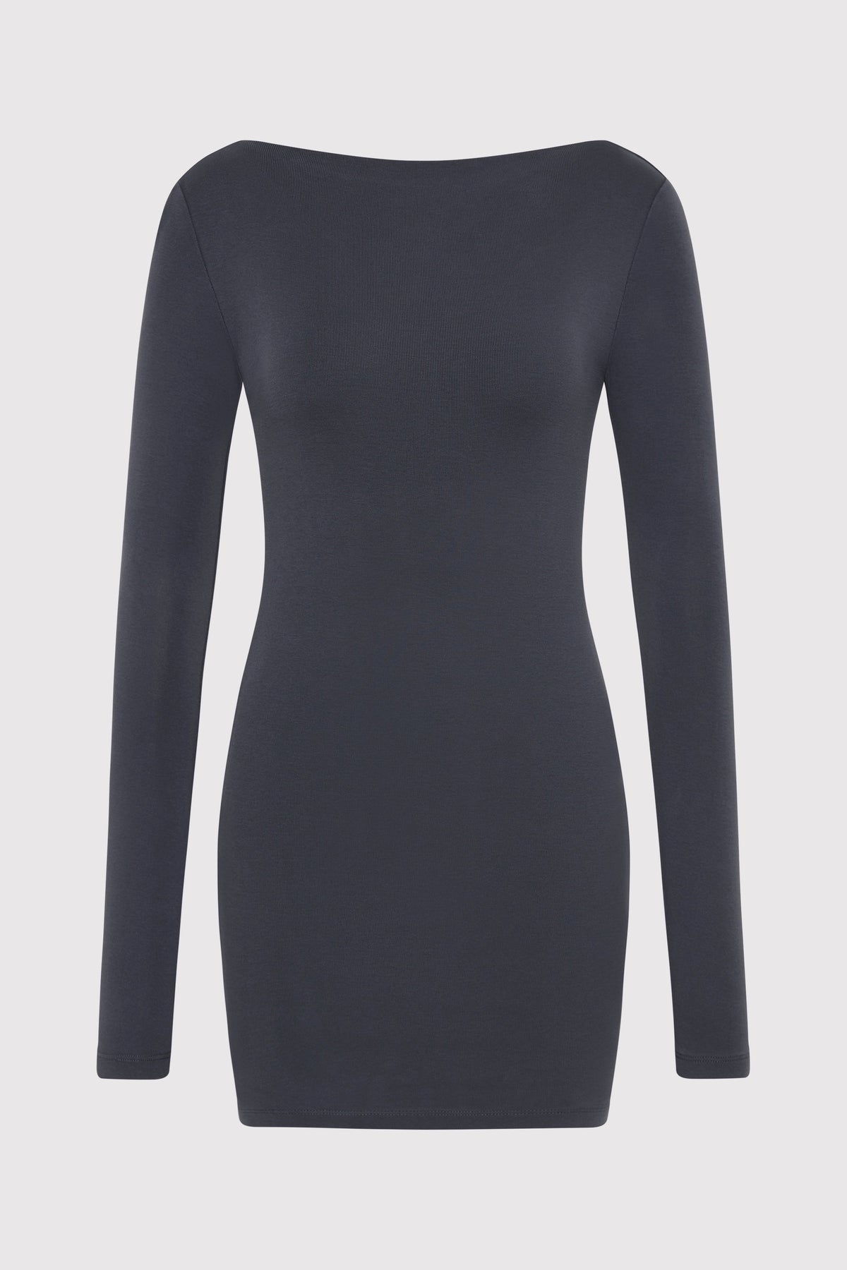 Organic Cotton Bateau Dress - Storm