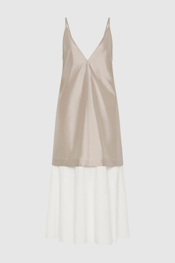 Paper Taffeta Petticoat Dress - Fog
