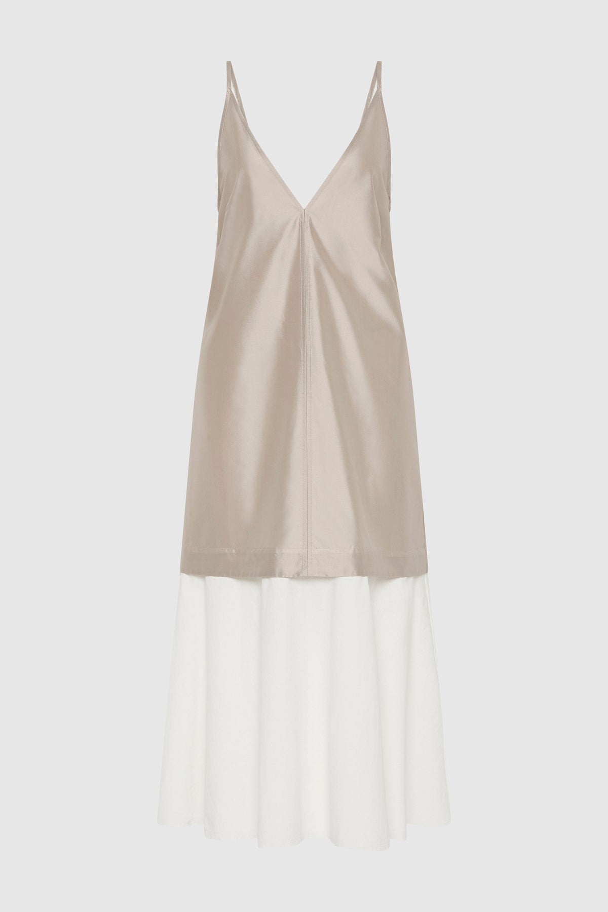 Paper Taffeta Petticoat Dress - Fog - Ghost