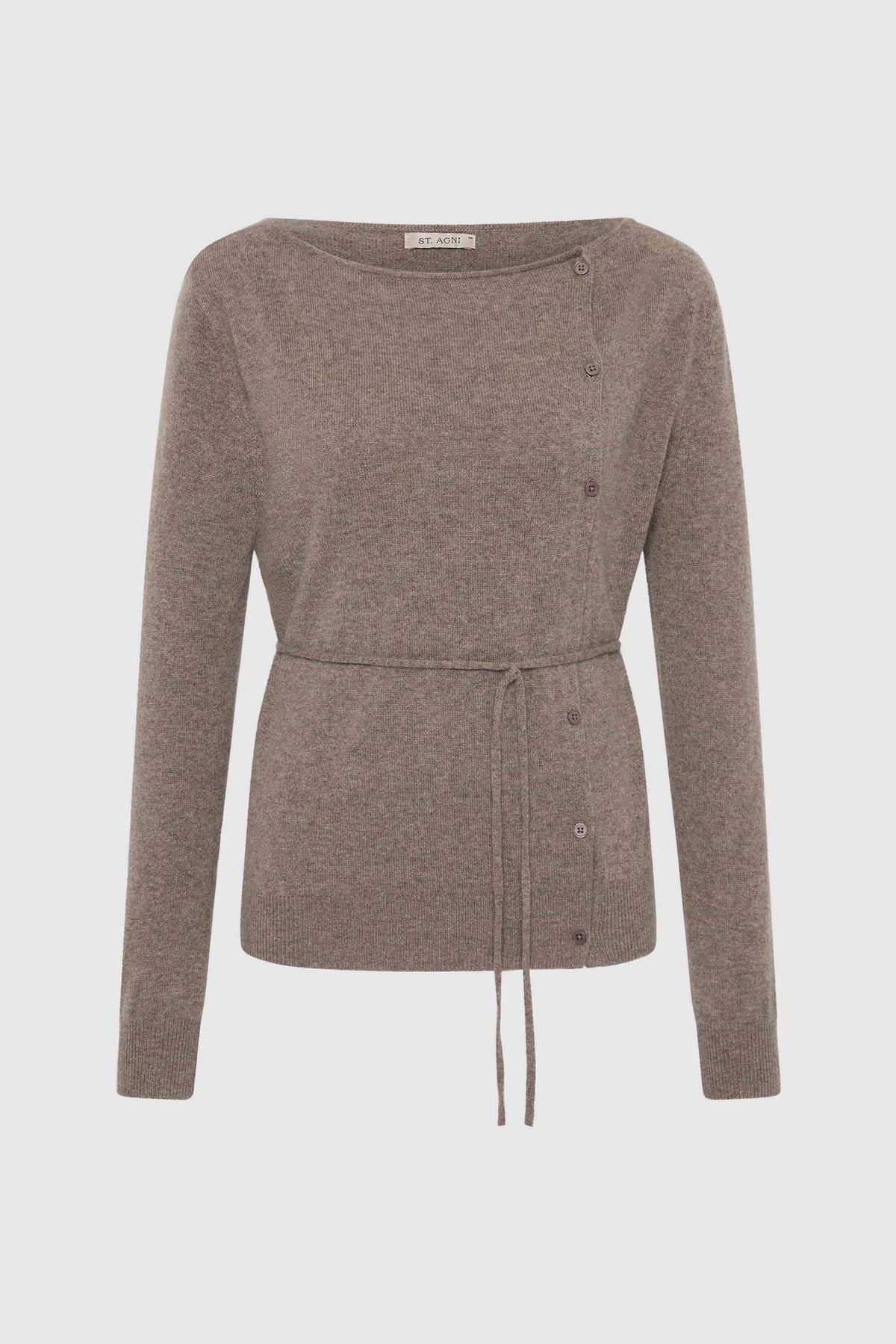 Cashmere Asymm Cardigan - Vapor
