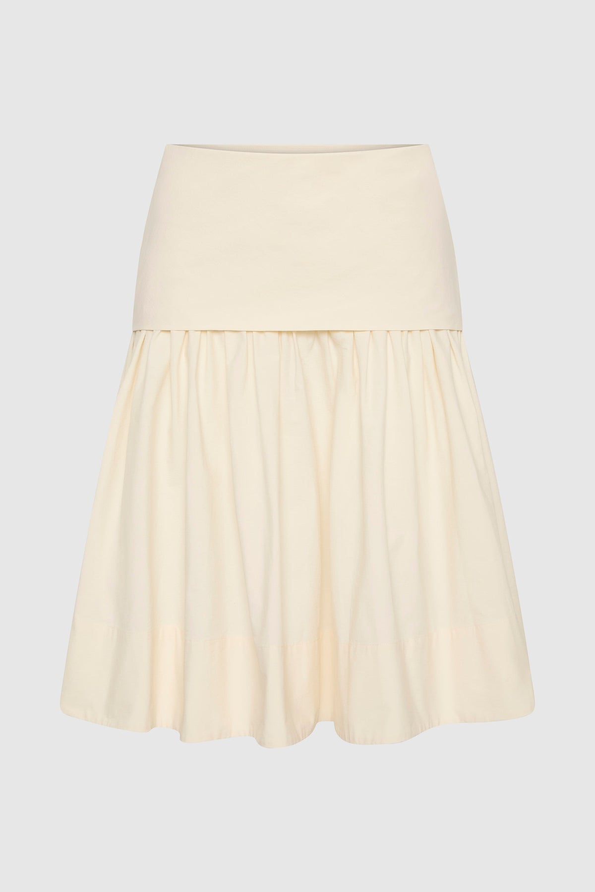Circle Hem Gathered Skirt - Talco - Ghost