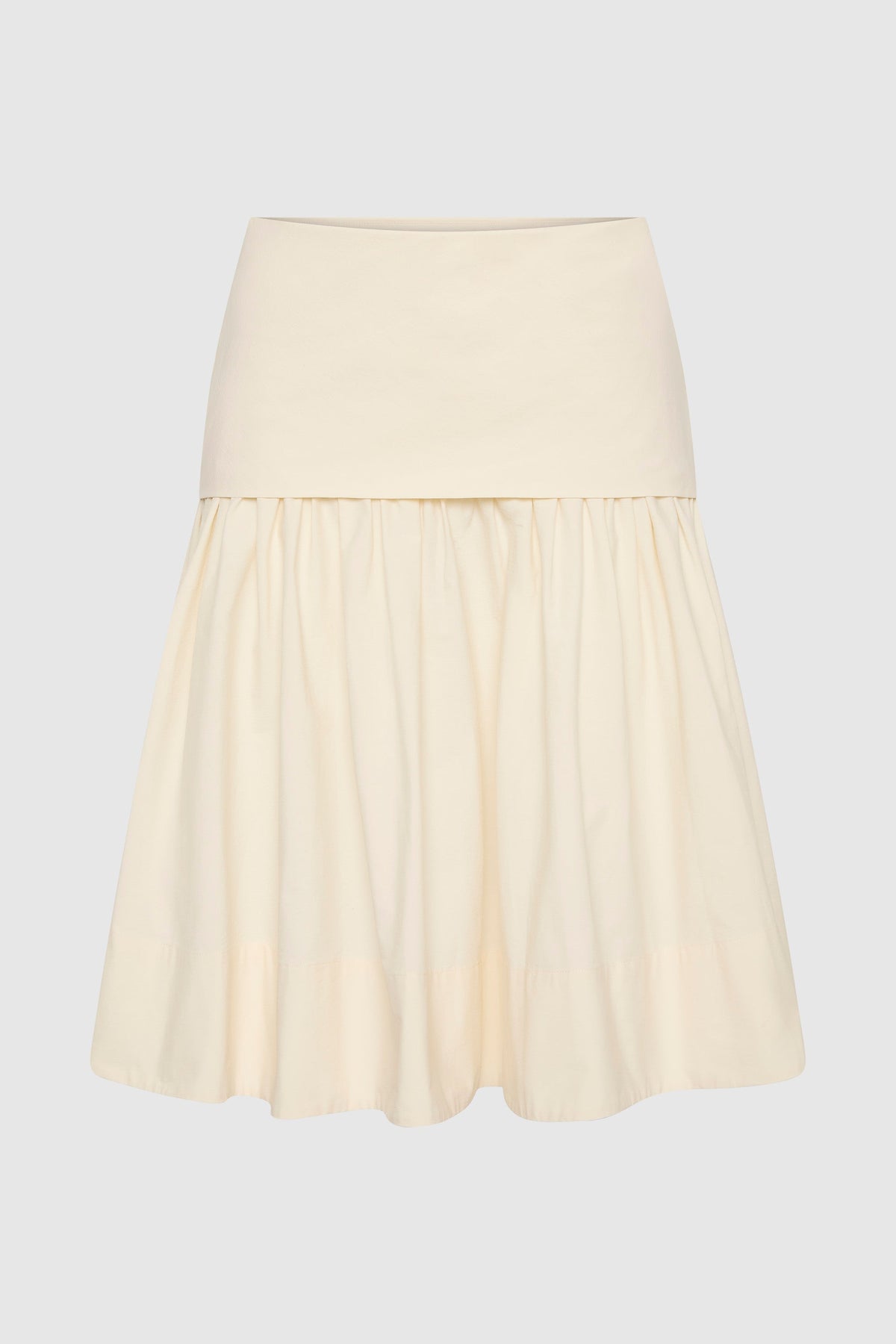 Circle Hem Gathered Skirt - Talco - Ghost