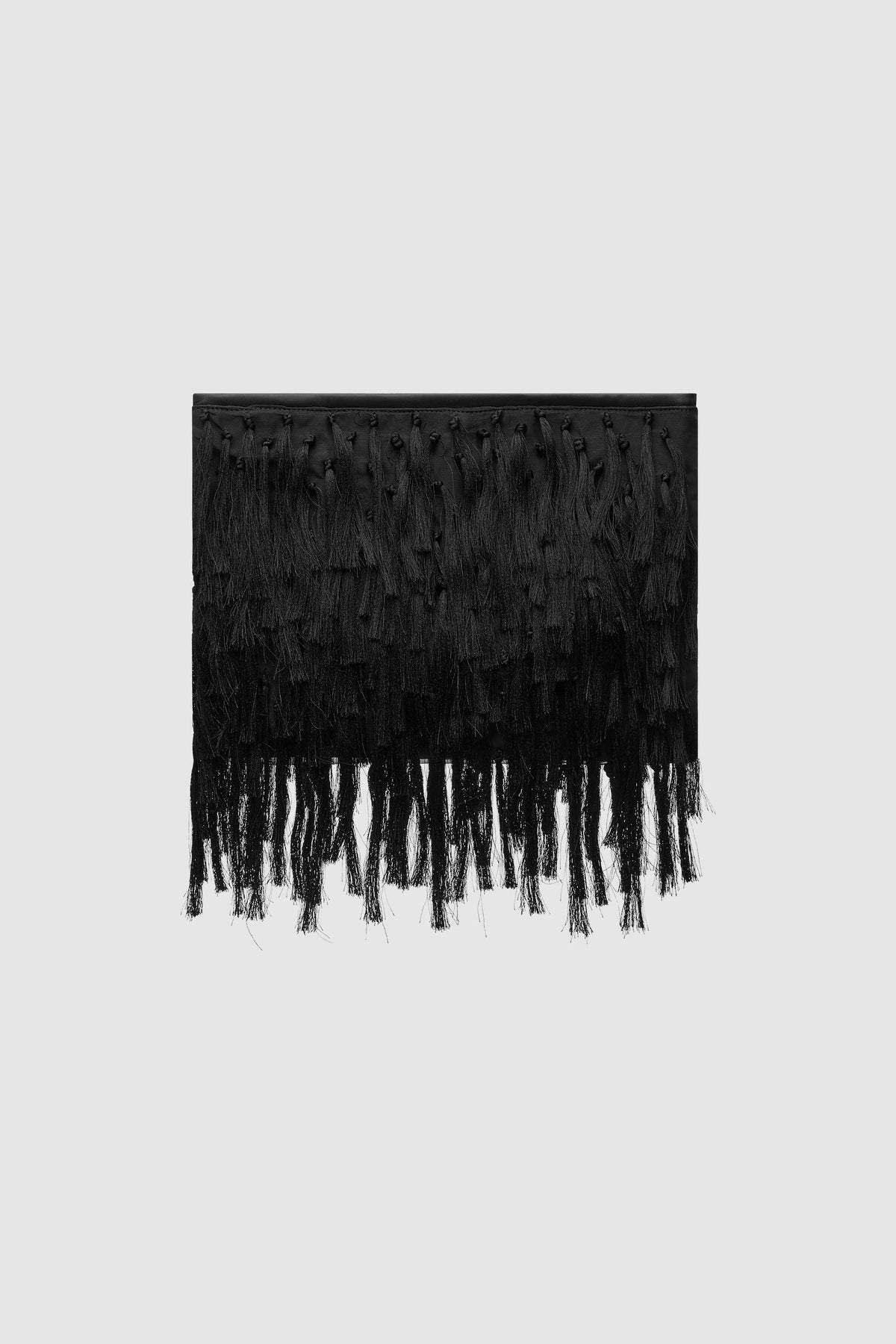 Tassel Oversized Clutch - Black