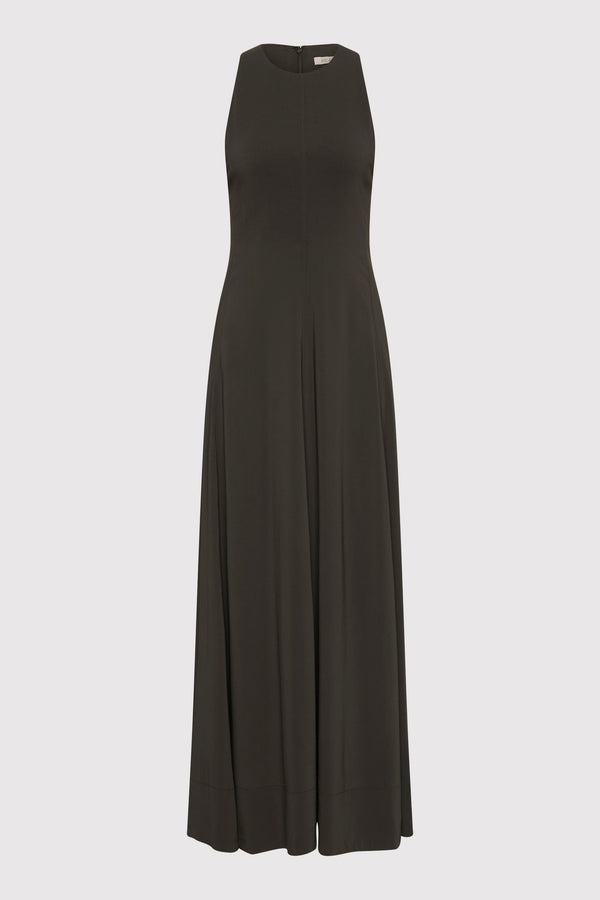 Cut Away Maxi Dress - Black Olive