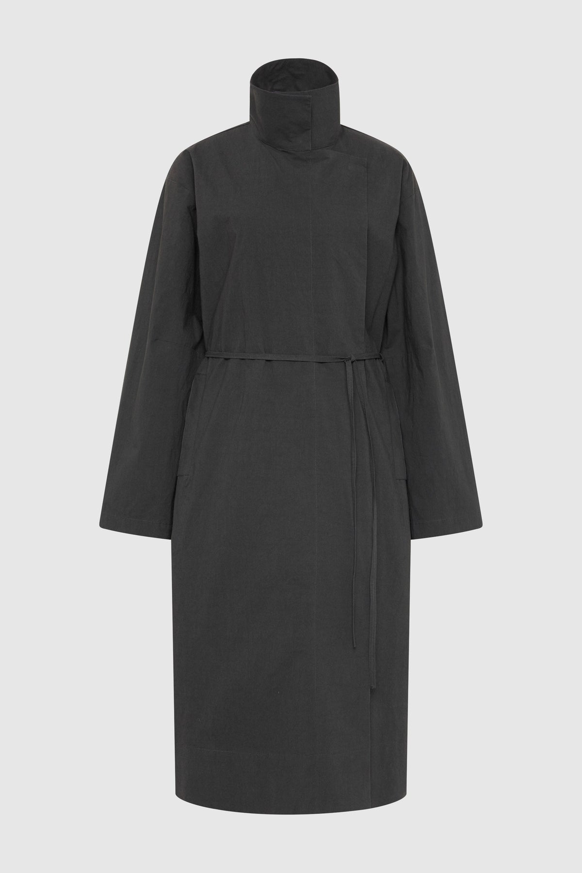 Technical Cotton Cocoon Coat - Iron Glaze