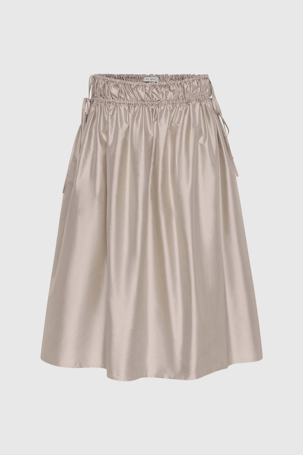 Paper Taffeta Drawstring Skirt - Fog