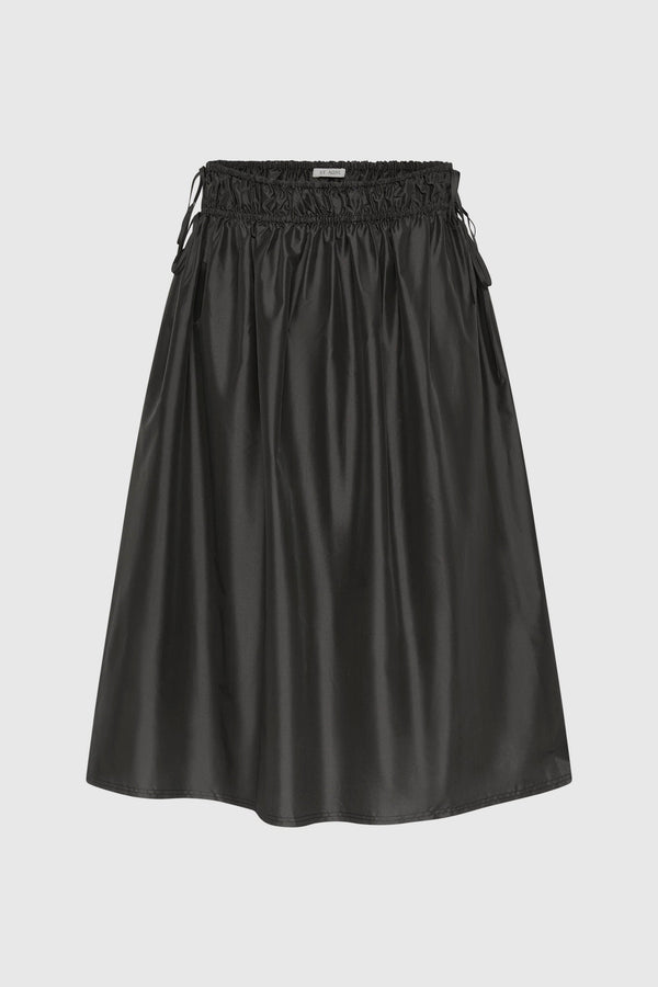 Paper Taffeta Drawstring Skirt - Dark Vetiver