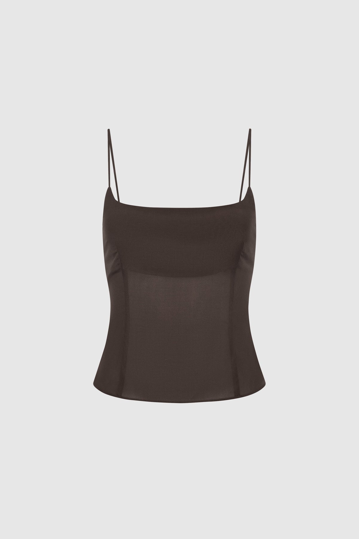 Stretch Silk Cami - Cedar