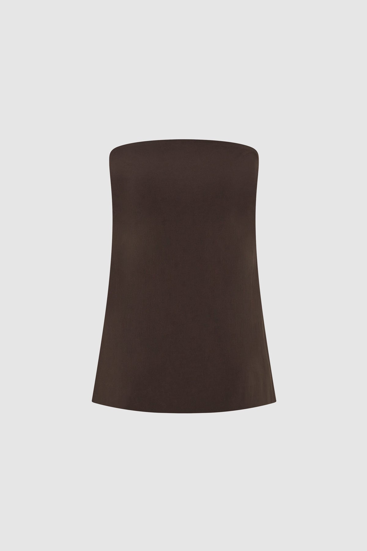 Strapless Rouleau Tie Top - Bark