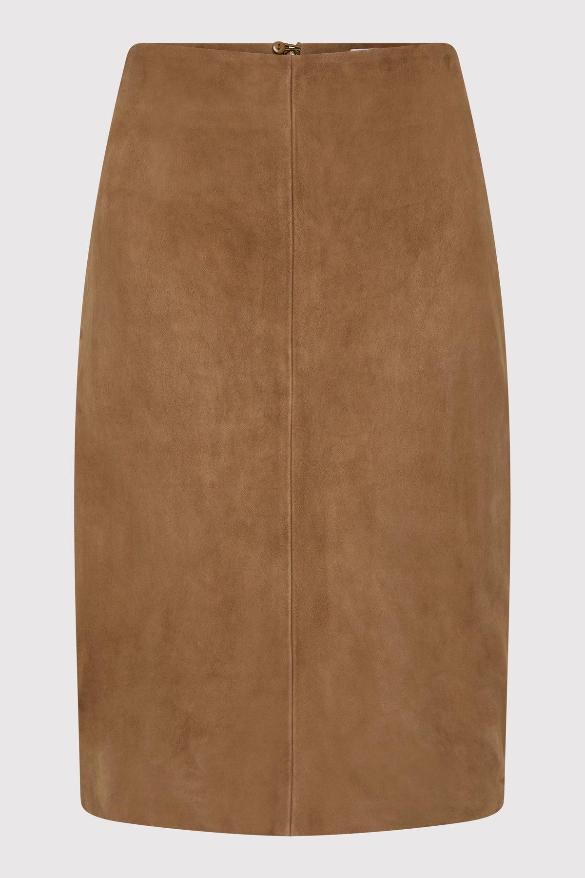 Suede Pencil Skirt - Toffee