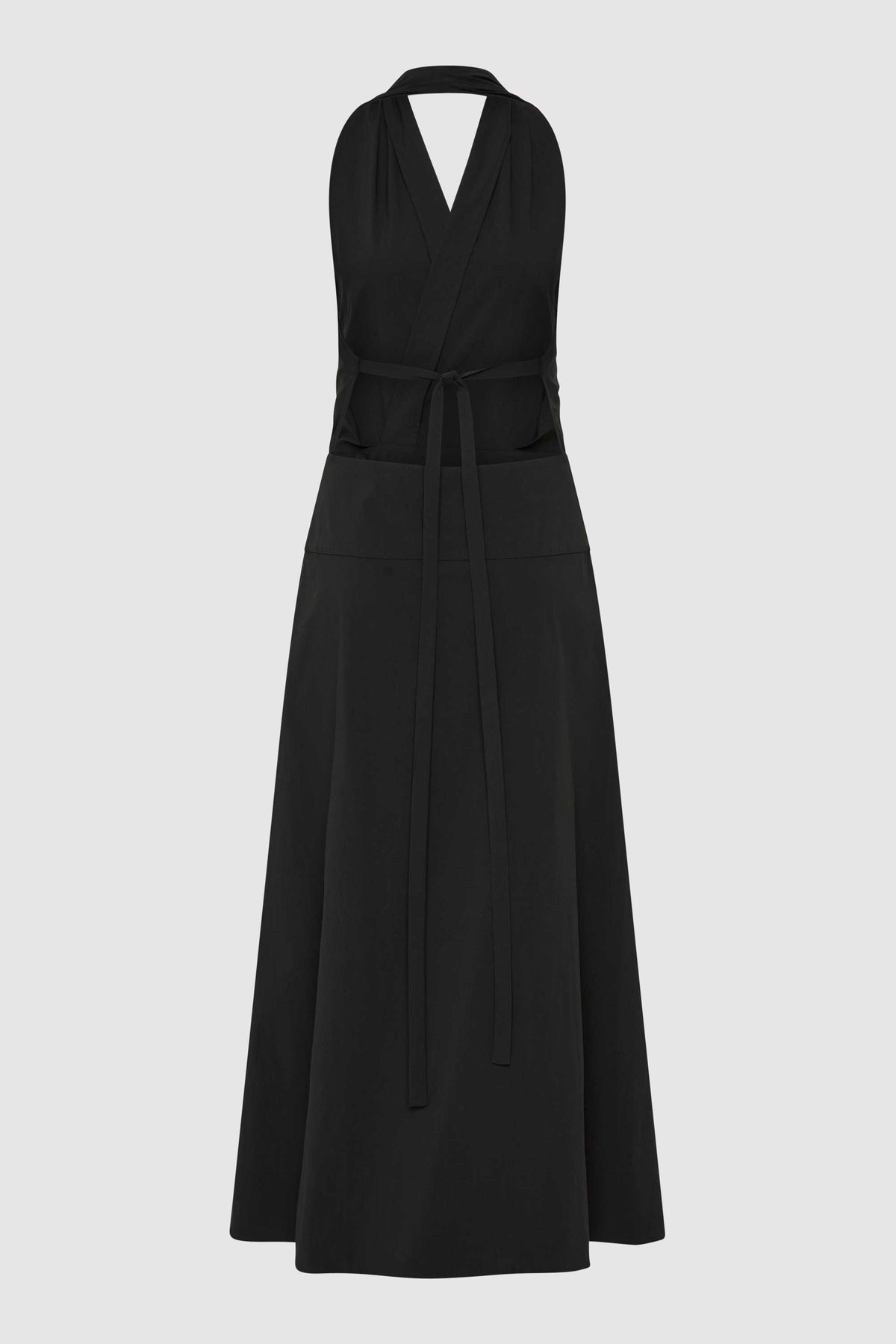 Halter Wrap Dress - Black