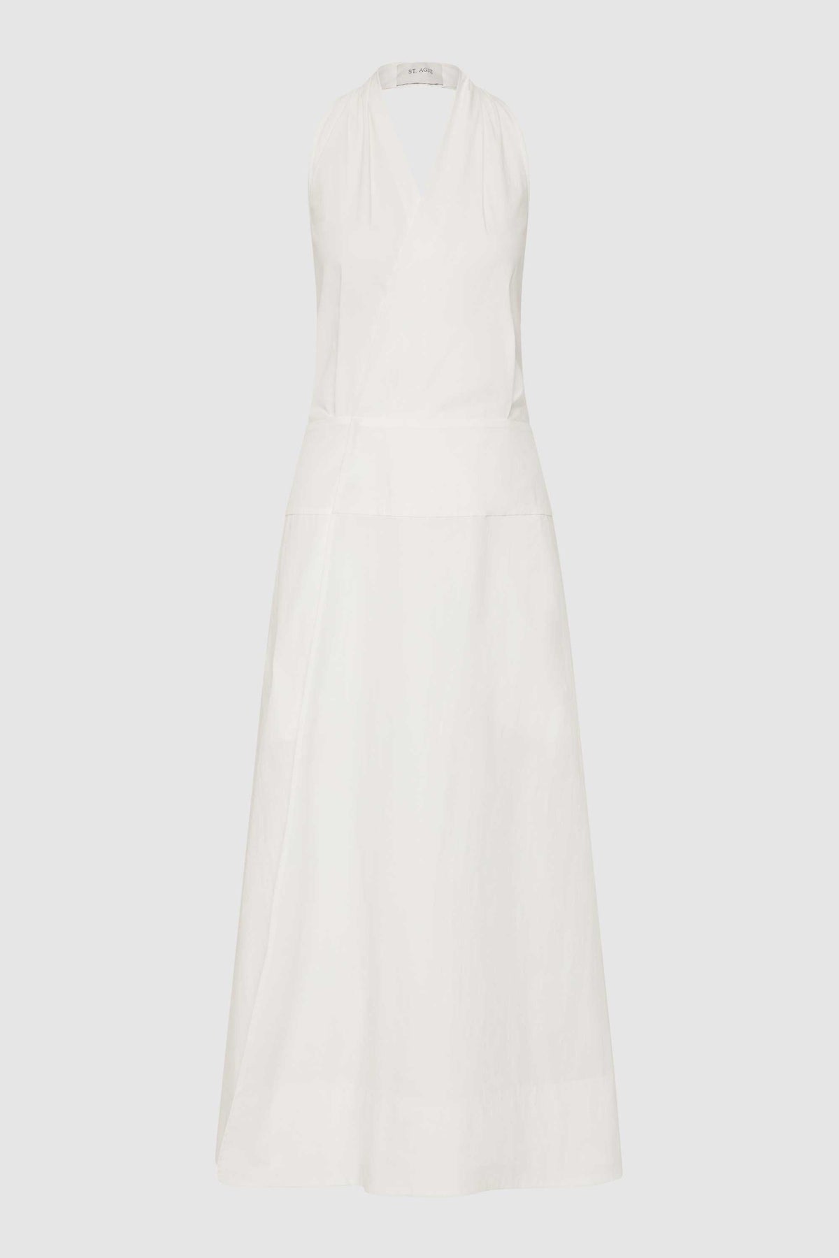 Halter Wrap Dress - White