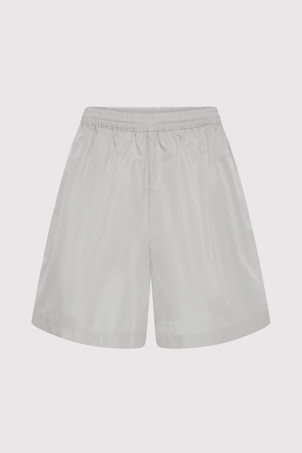 Paper Taffeta Short - Silver / Off White