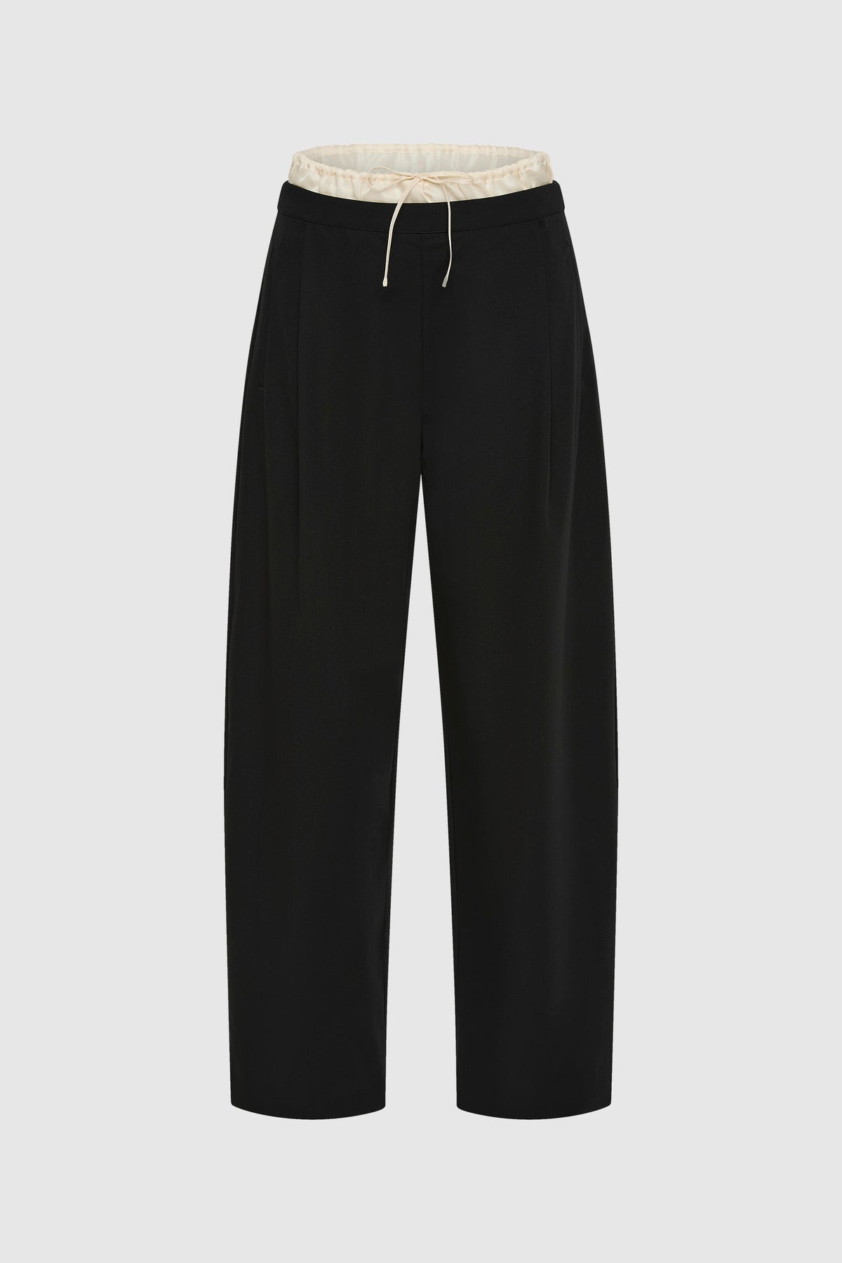 Layered Waist Balloon Pants - Black - Ghost