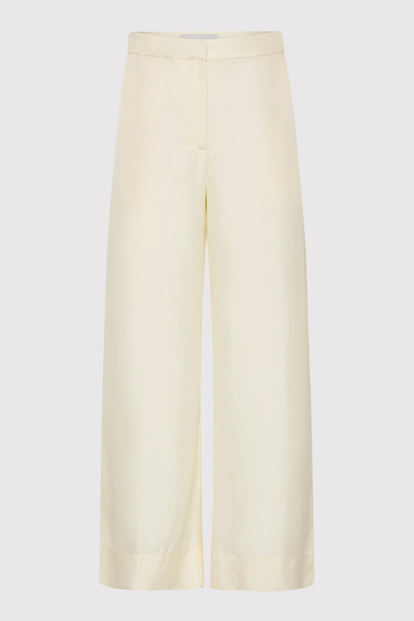 Silk Twill Pants - Milk