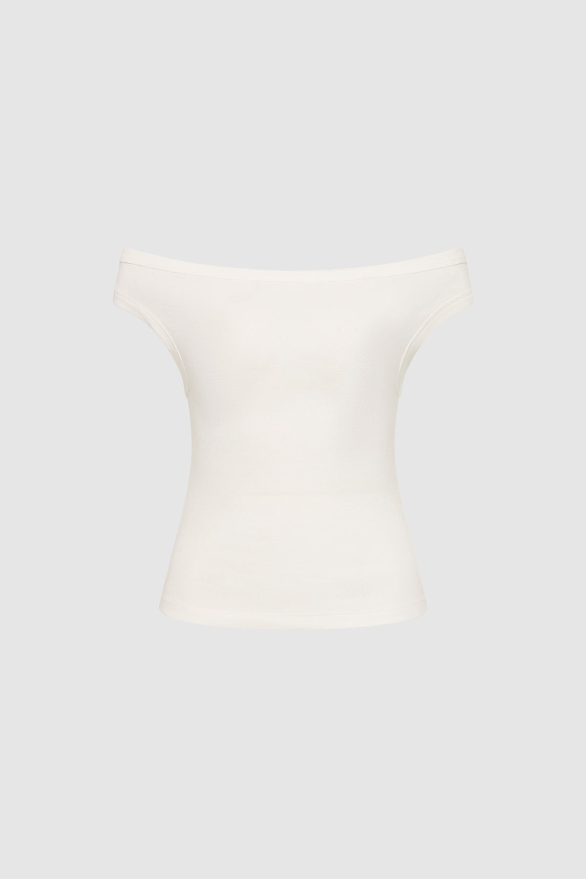 Organic Cotton Off Shoulder Top - White