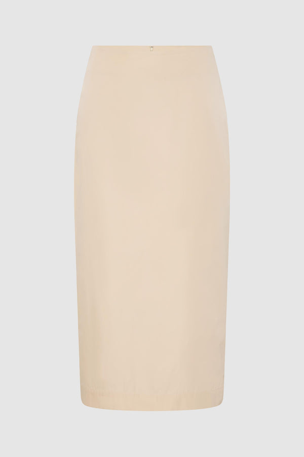Paper Taffeta Column Skirt - Pink Salt