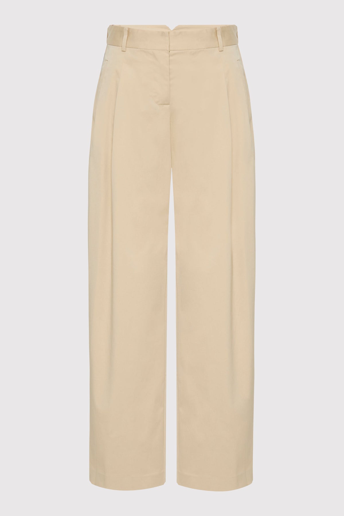 Cotton Barrel Leg Pants - Champagne