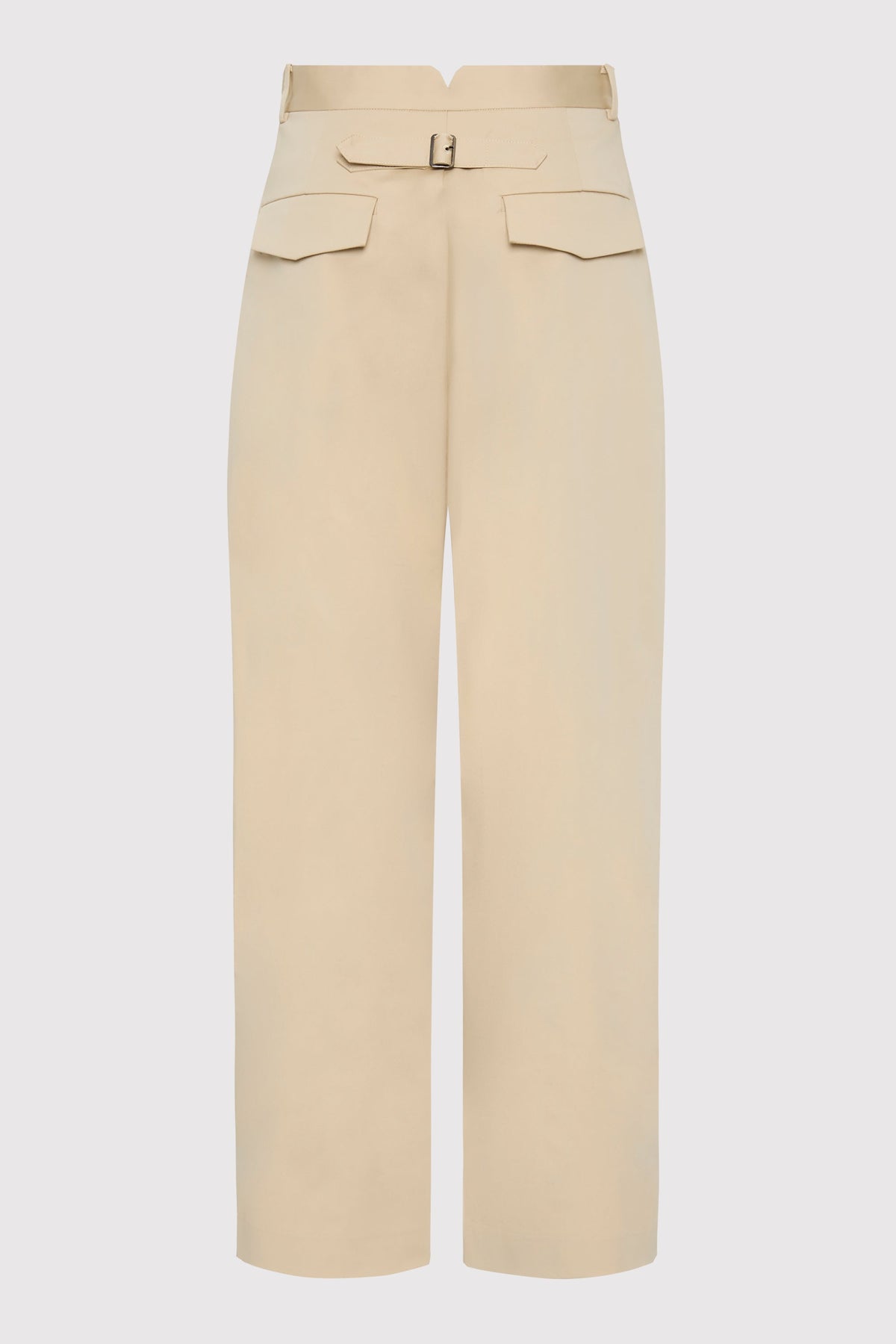 Cotton Barrel Leg Pants - Champagne