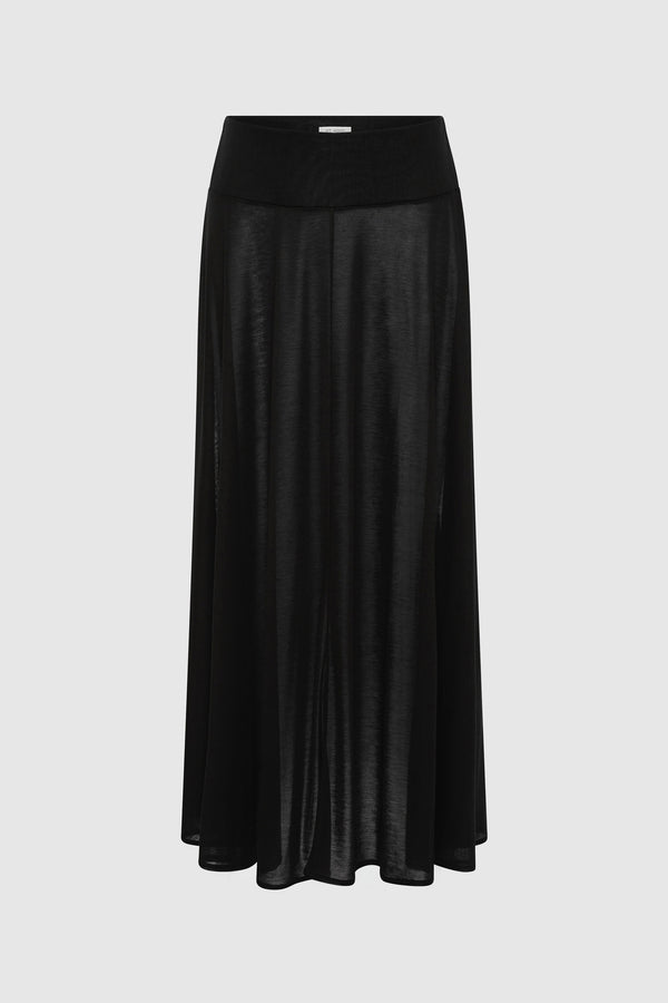 Fluid Jersey Skirt - Charcoal