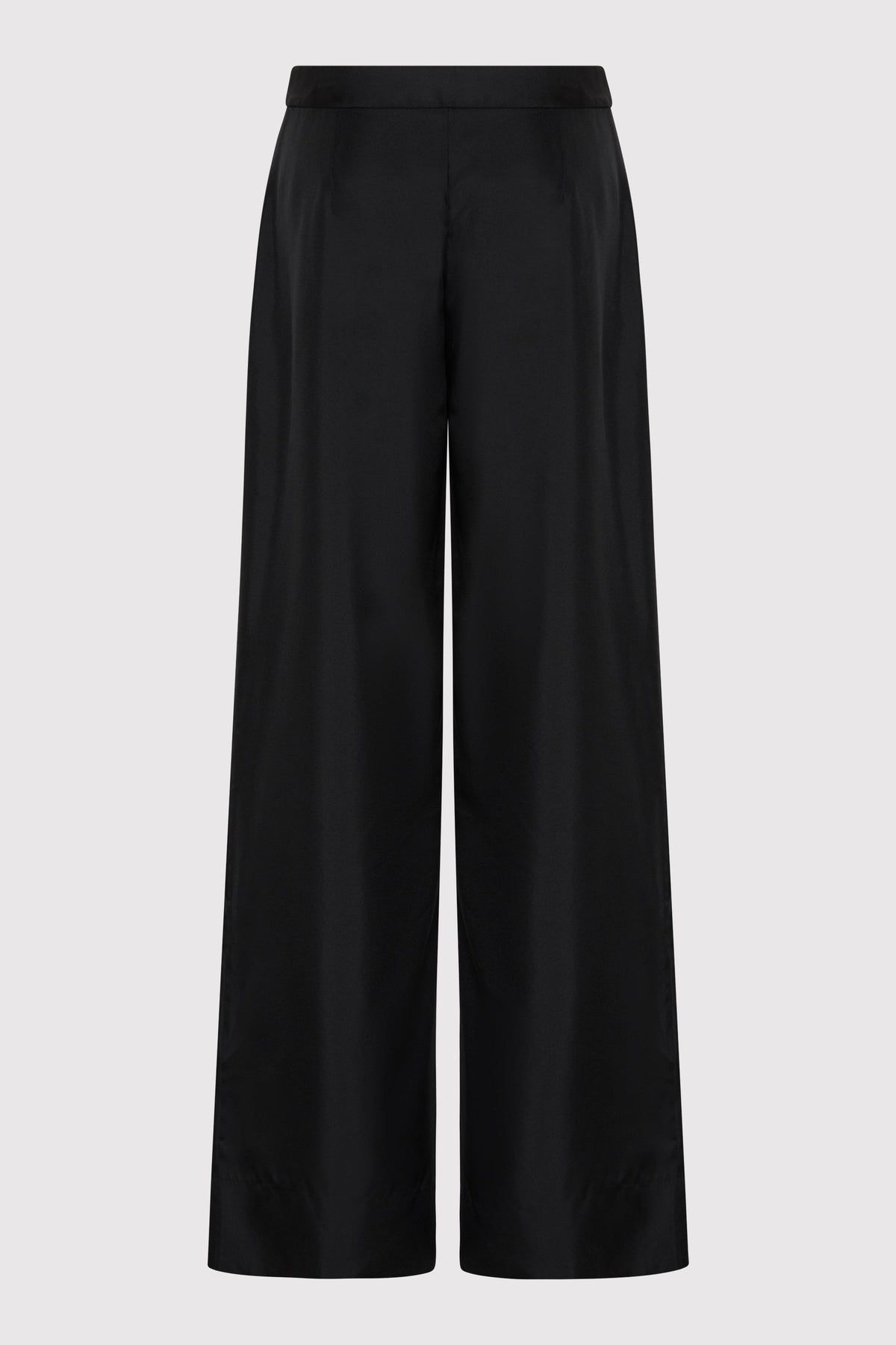 Silk Twill Pants - Black