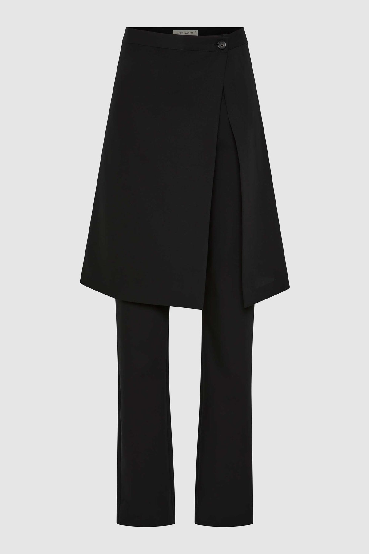 Wool Hybrid Skirt Pants - Black