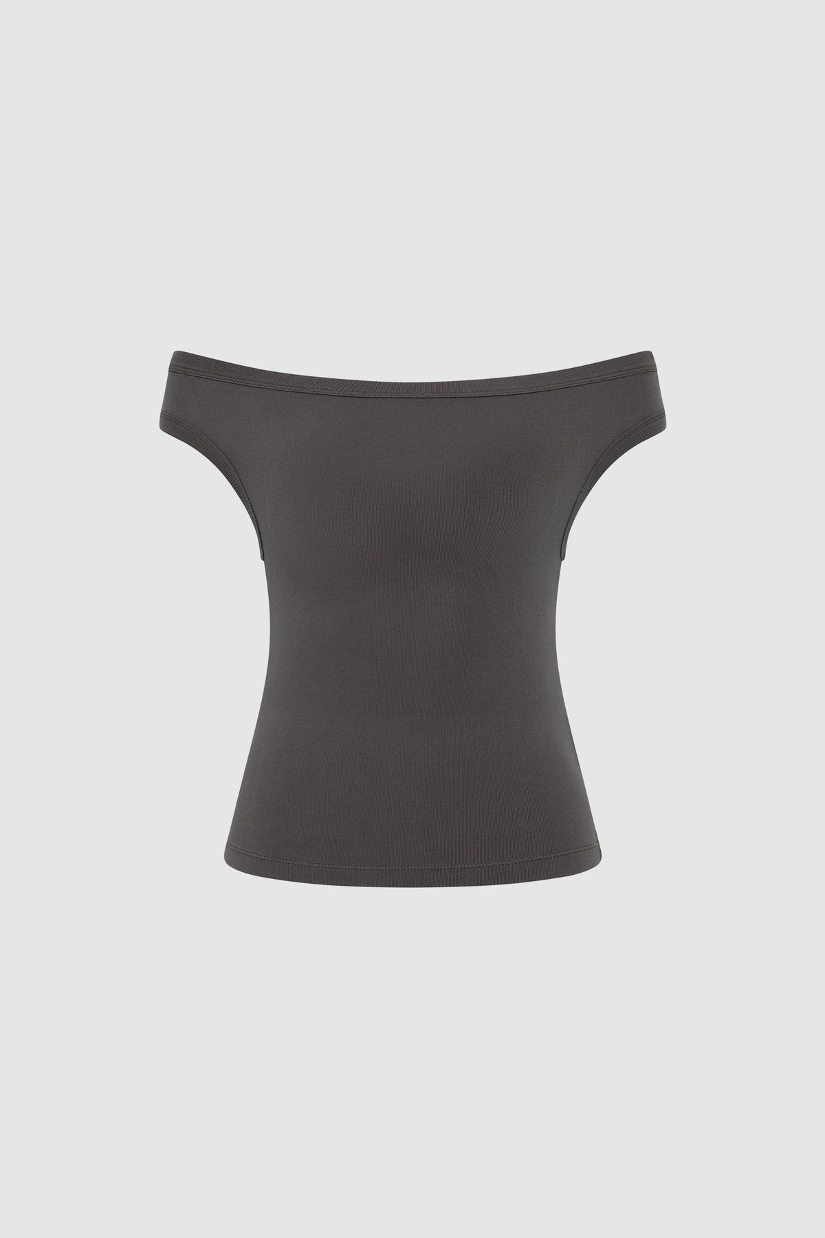 Organic Cotton Off Shoulder Top - Soot