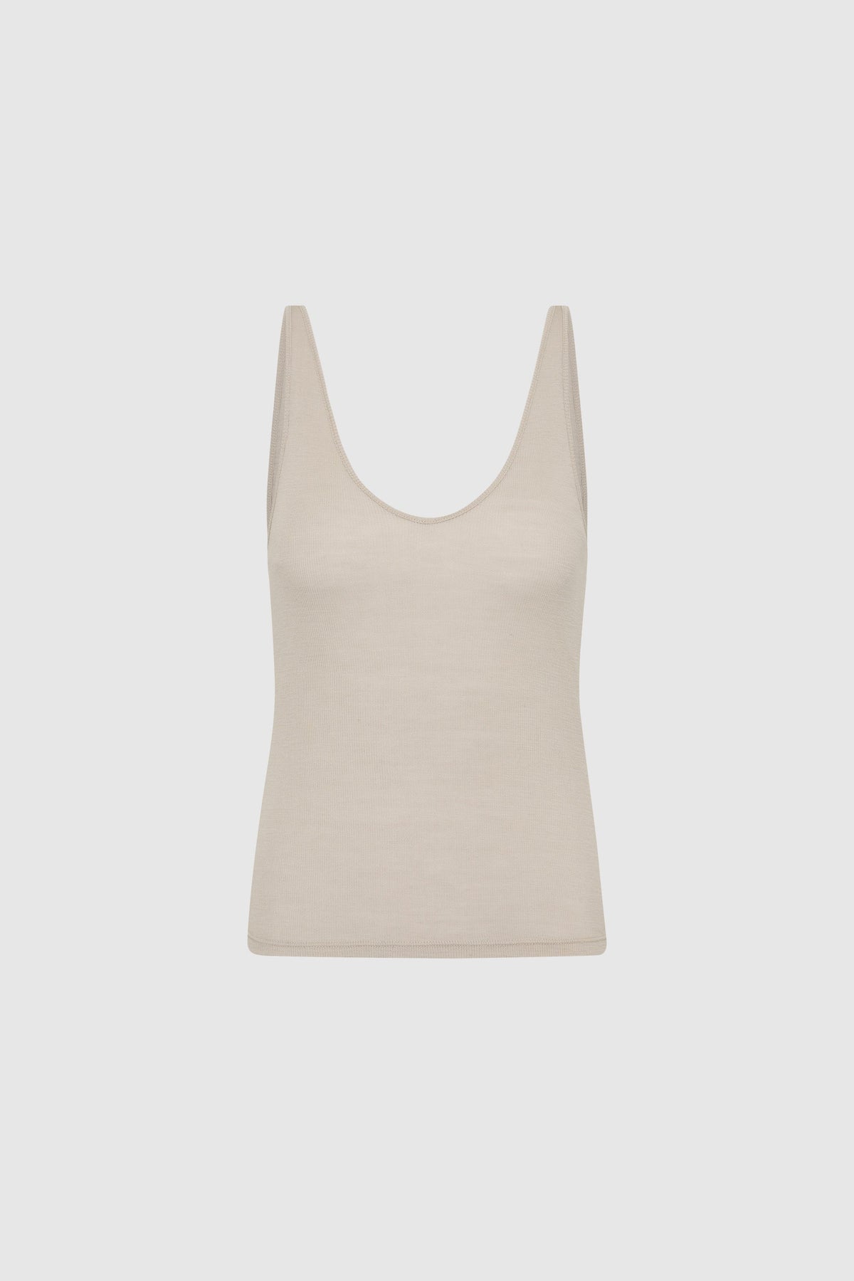Baby Wool Scoop Cami - Soft Ash