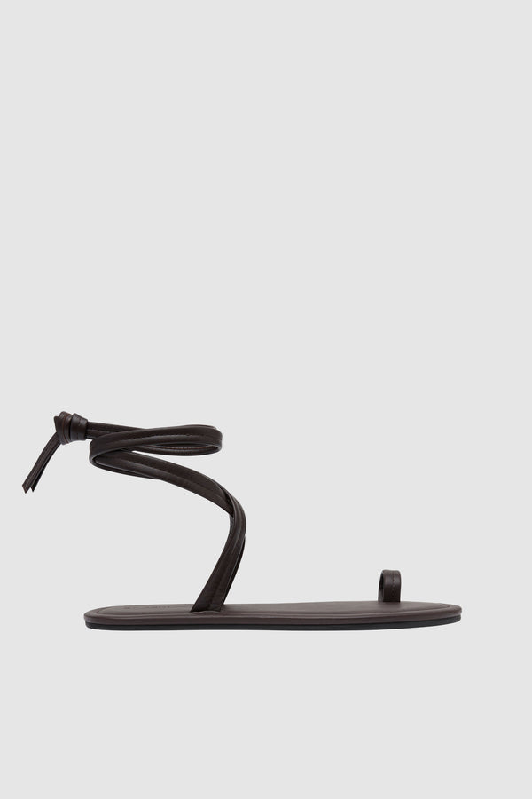 Tie Up Flat - Coffee