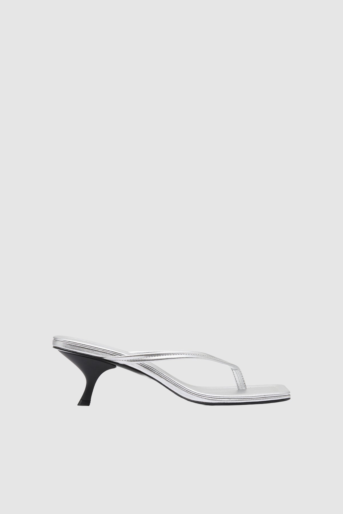 Thong Detail Heel - Silver