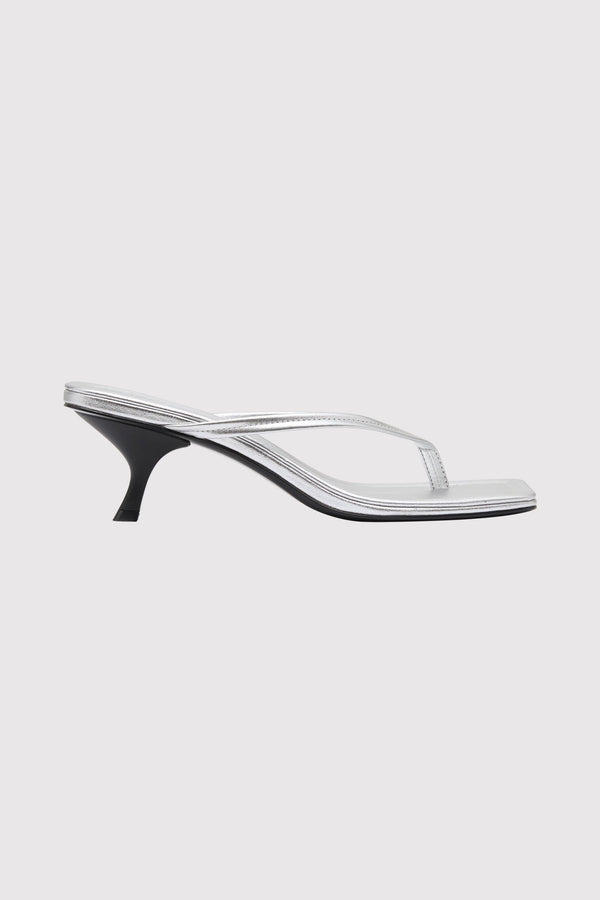 Thong Detail Heel - Silver