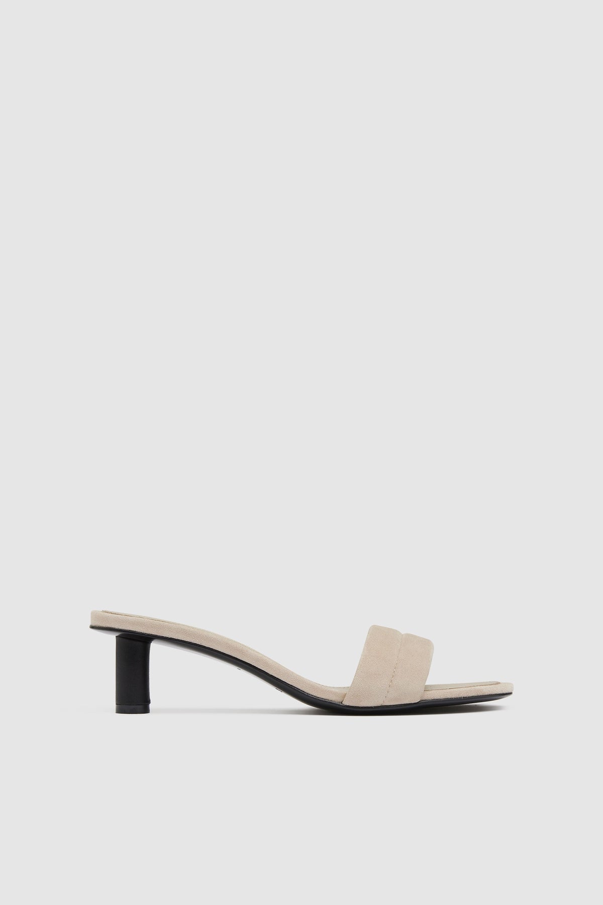 Suede Stitch Detail Heel - Rock