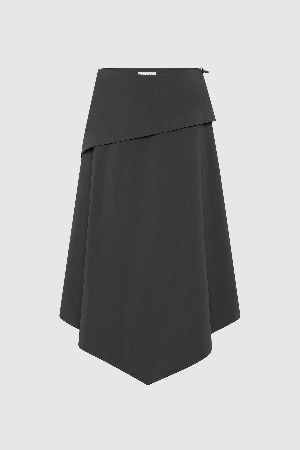 Detachable Belt Asymm Skirt - Iron Glaze