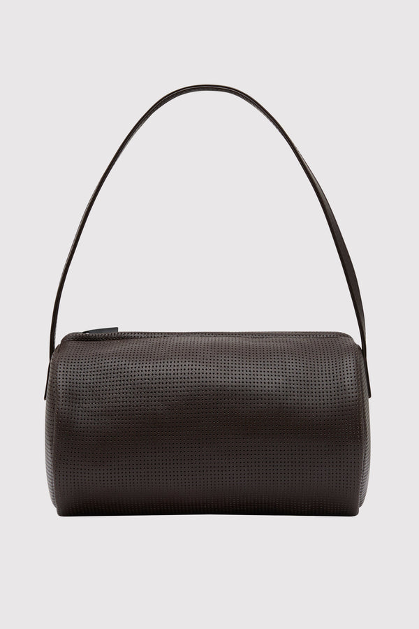 Perforated Connolo Shoulder Bag - Coffee