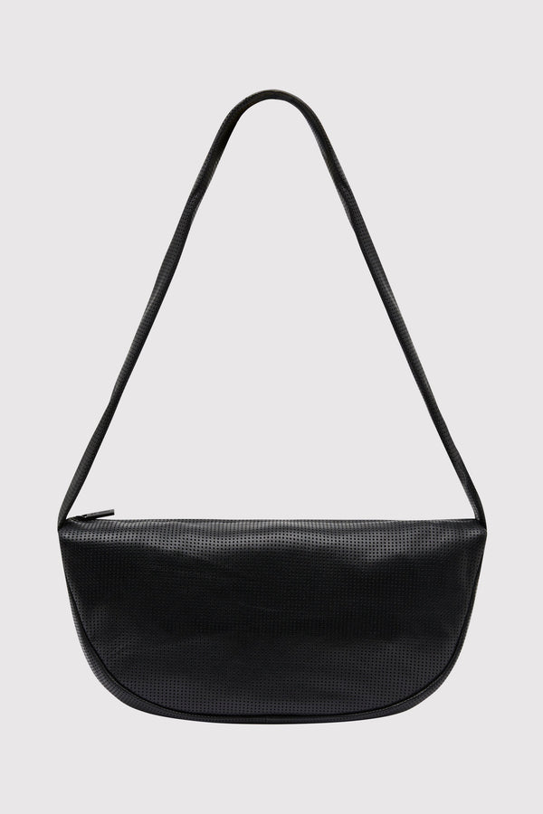 Perforated Crescent Bag - Black