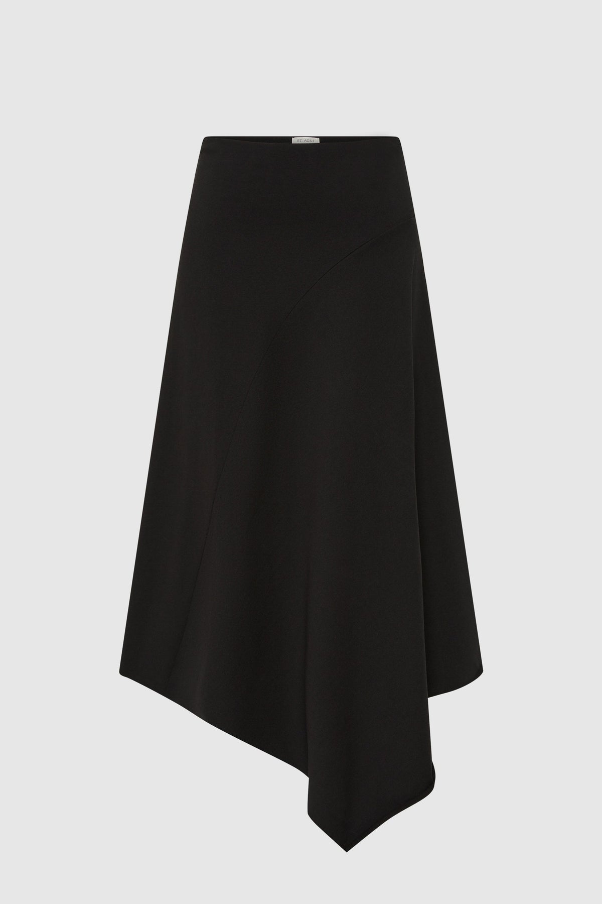 Asymm Drape Skirt - Black