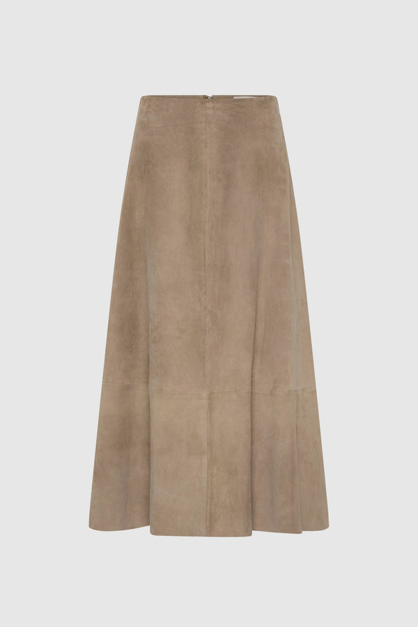 PRE-ORDER: Suede Circle Skirt - Earth