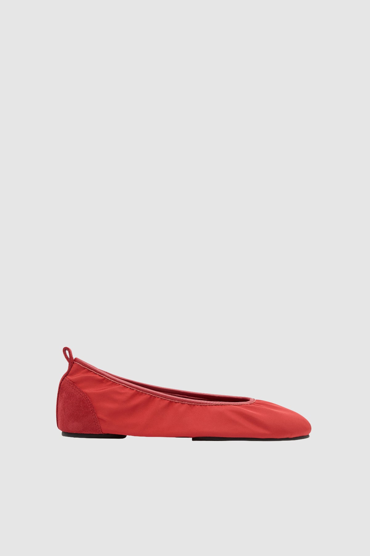 Satin Ballet Flat - Rosso