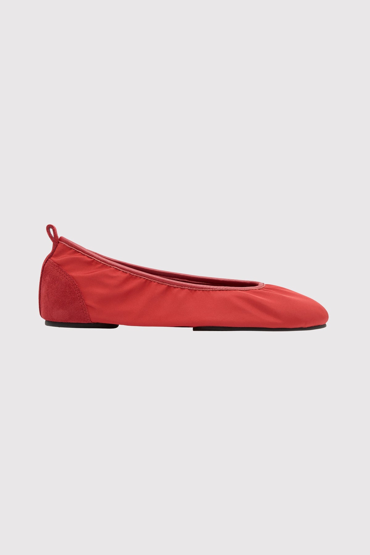 Satin Ballet Flat - Rosso